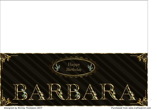 Black & Gold DL name card (barbara)