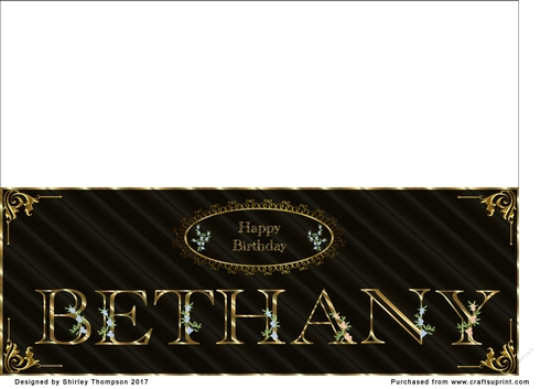 Black & Gold DL name card (Bethany)
