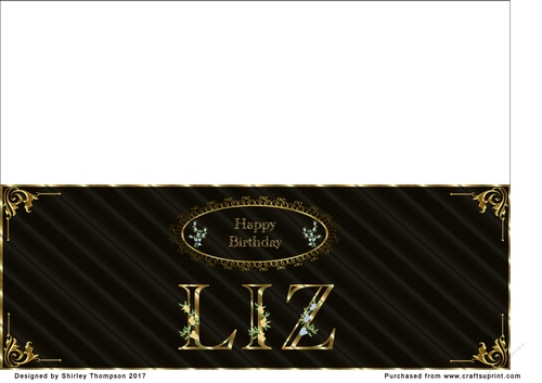 Black & Gold DL name card (Liz)