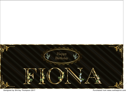 Black & Gold DL name card (Fiona)