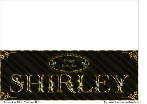 Black & Gold DL name card (Shirley)