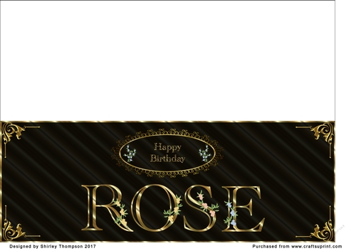 Large DL name card (Rose)