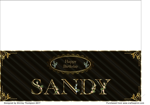 Large DL name card (Sandy)