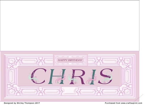 Large pink DL name card (Chris)