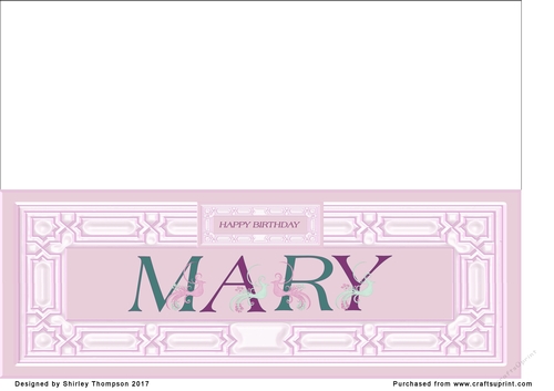 Pink DL name card (Mary)