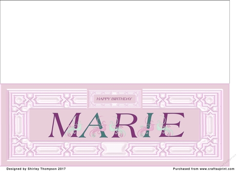 Pink DL name card (Marie)