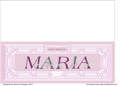 Pink DL name card (Maria)