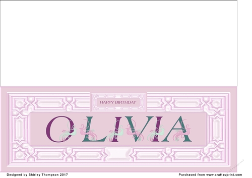 Pink DL name card (Olivia)