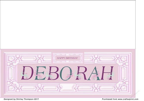 Pink DL name card (Deborah)