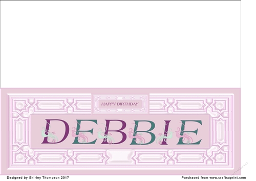 Pink DL name card (Debbie)