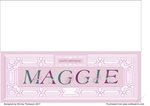 Pink DL name card (Maggie)