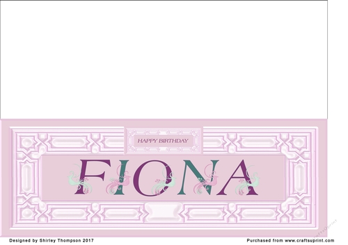 Pink DL name card (Fiona)