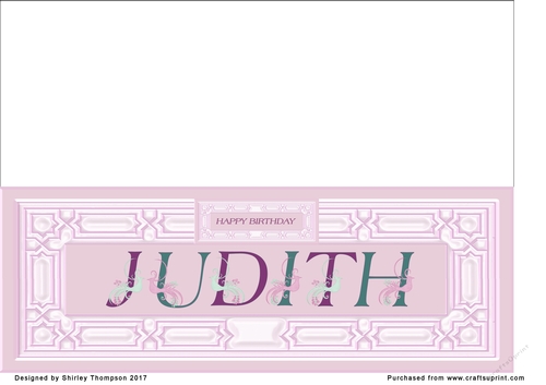 Pink DL name card (Judith)
