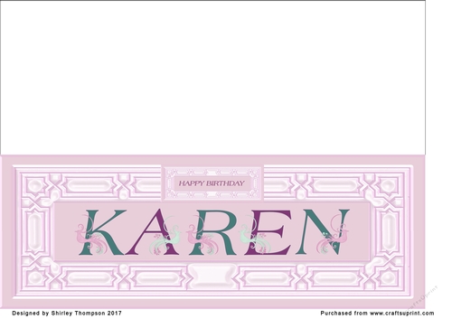 Pink DL name card (Karen)