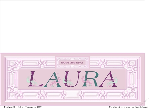 Pink DL name card (Laura)