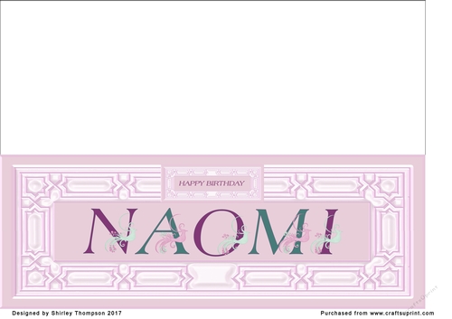 Pink DL name card (Naomi)