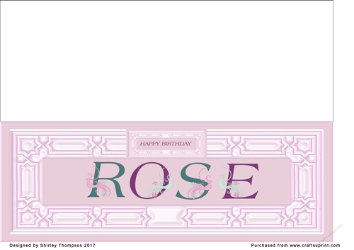 Pink DL name card (Rose)