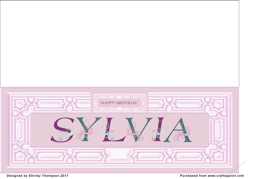 Pink DL name card (Sylvia)