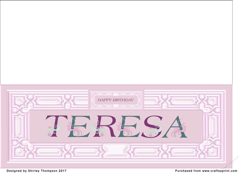 Pink DL name card (Teresa)