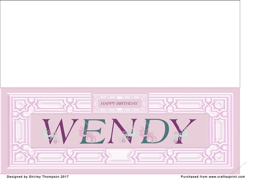 Pink DL name card (Wendy)