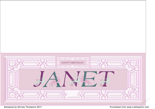 Pink DL name card (Janet)
