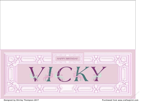 Pink DL name card (Vicky)