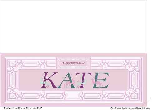 Pink DL name card (Kate)