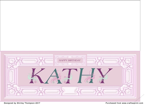 Pink DL name card (Kathy)