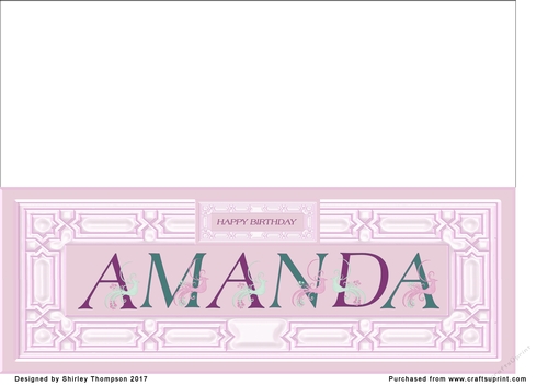 Pink DL name card (Amanda)