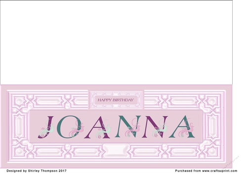 Pink DL name card (Joanna)