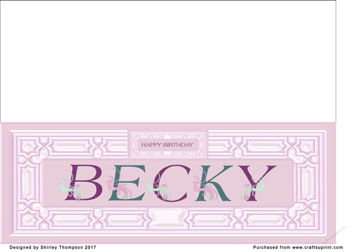 Pink DL name card (Becky)