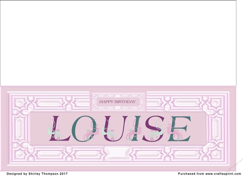 Pink DL name card (Louise)