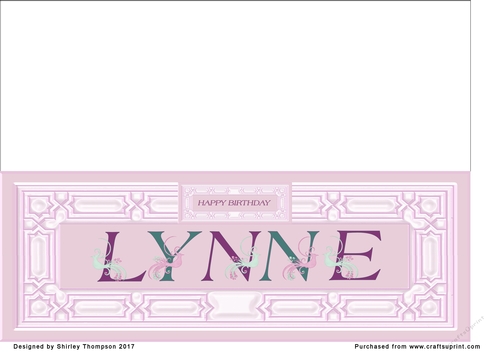 Pink DL name card (Lynne)