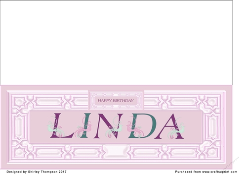 Pink DL name card (Linda)