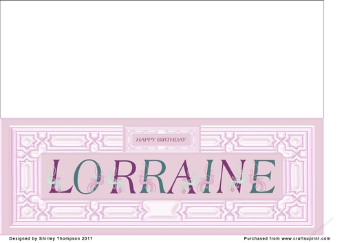 Pink DL name card (Lorraine)