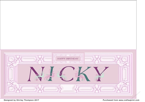 Pink DL name card (Nicky)
