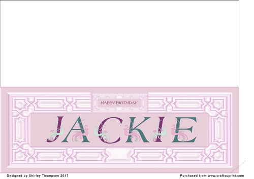 Pink DL name card (Jackie)