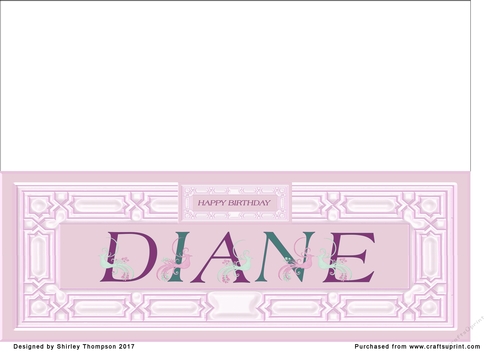 Pink DL name card (Diane)