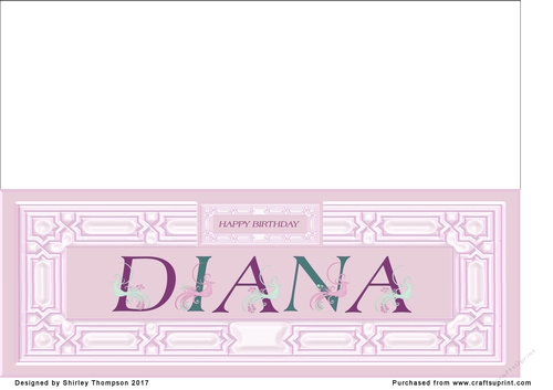Pink DL name card (Diana)