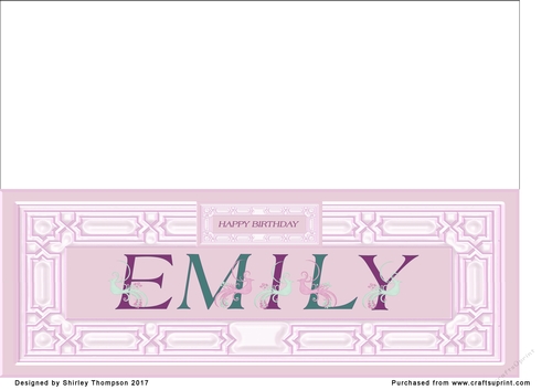Pink DL name card (Emily)