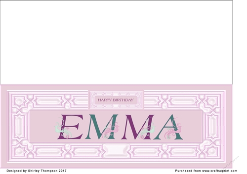 Pink DL name card (Emma)