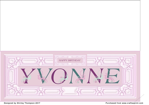 Pink DL name card (Yvonne)