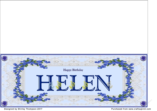 Blue DL name card (Helen)