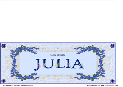 Blue DL name card (Julia)