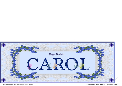 Blue DL name card (Carol)