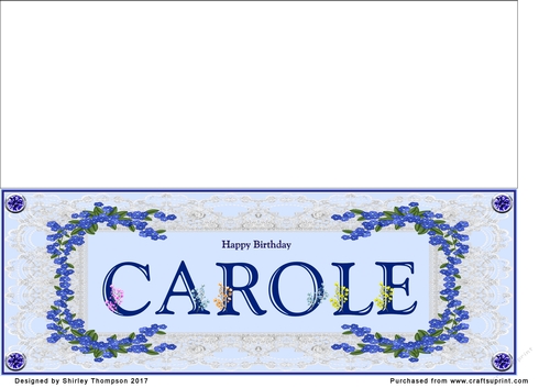 Blue DL name card (Carole)