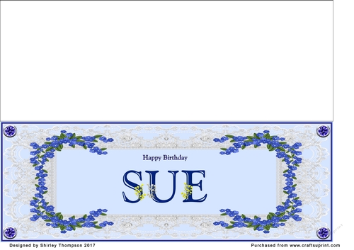 Blue DL name card (Sue)