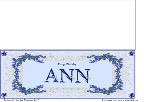 Blue DL name card (Ann)