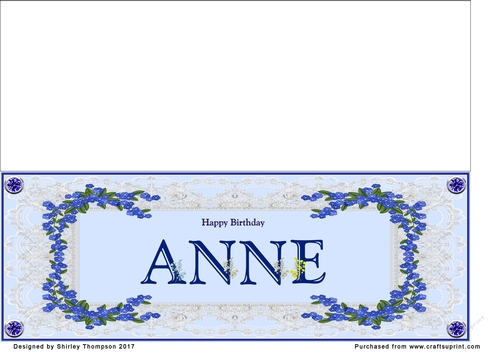 Blue DL name card (Anne)