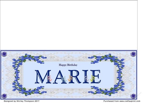Blue DL name card (Marie)